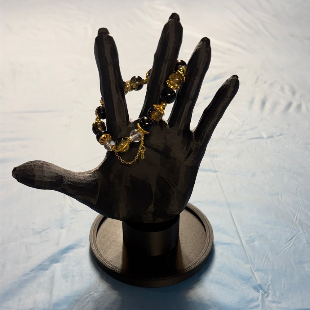 Fashion Jewelry Black and Gold Bracelet - Picture 2 of 3